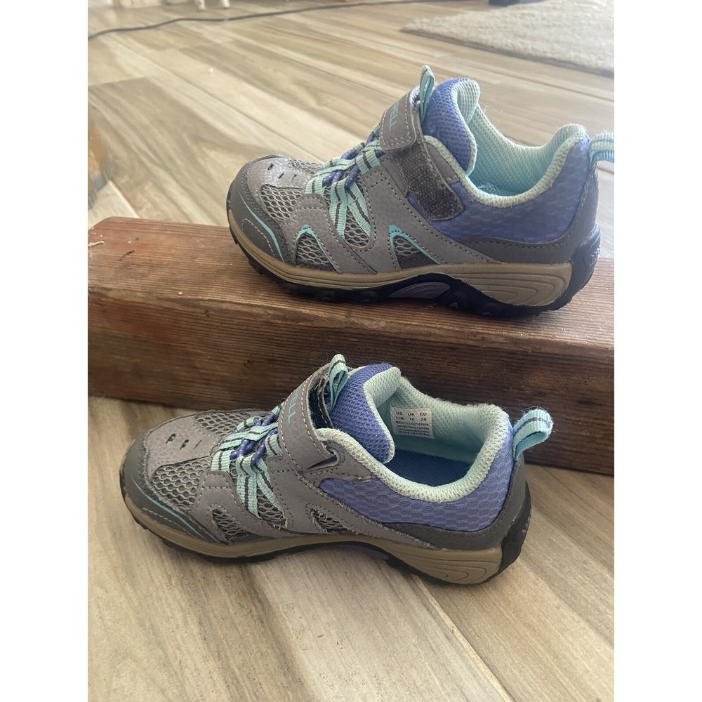 Merrell Big Kid's Trail Chaser Hook & Loop -Blue / Gray Hiking Shoes- Size 11M‎
